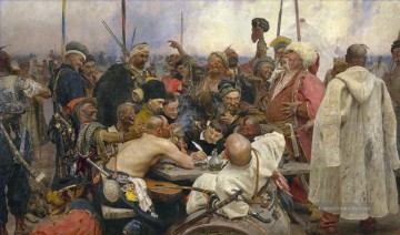 die Antwort der Saporoger Kosaken auf Sultan Mahmoud iv 1891 Ilja Repin Ölgemälde